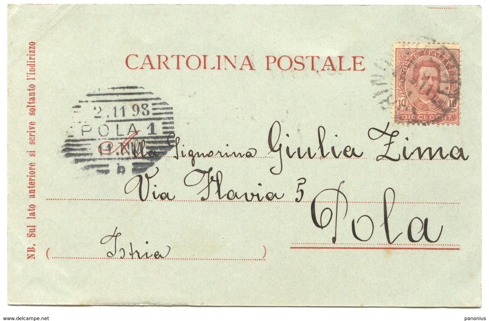 TORINO ITALY, Year 1898 - Altri & Non Classificati