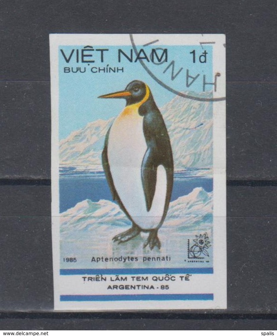 Vietnam 1985 Mi 1580 Used Emperor Penguin Imperf - Andere & Zonder Classificatie