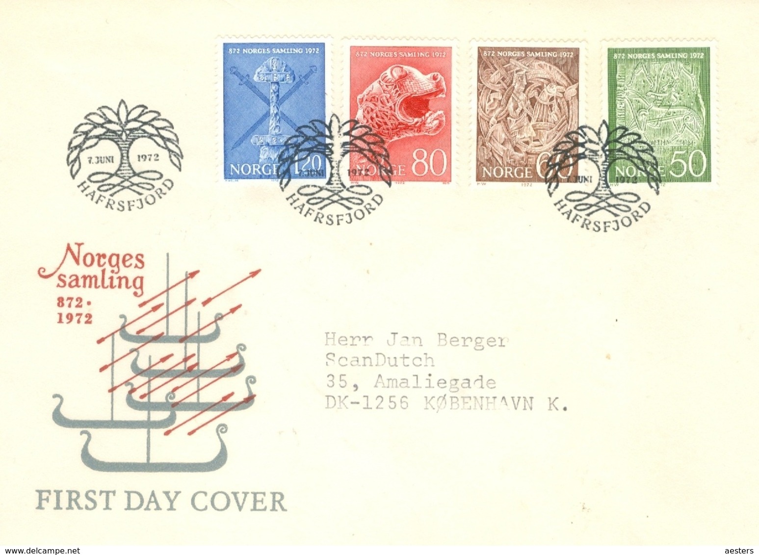 Norway 1972; FDC Michel 639-642, 1100th Anniversary Of The Foundation Of The Nation. - FDC