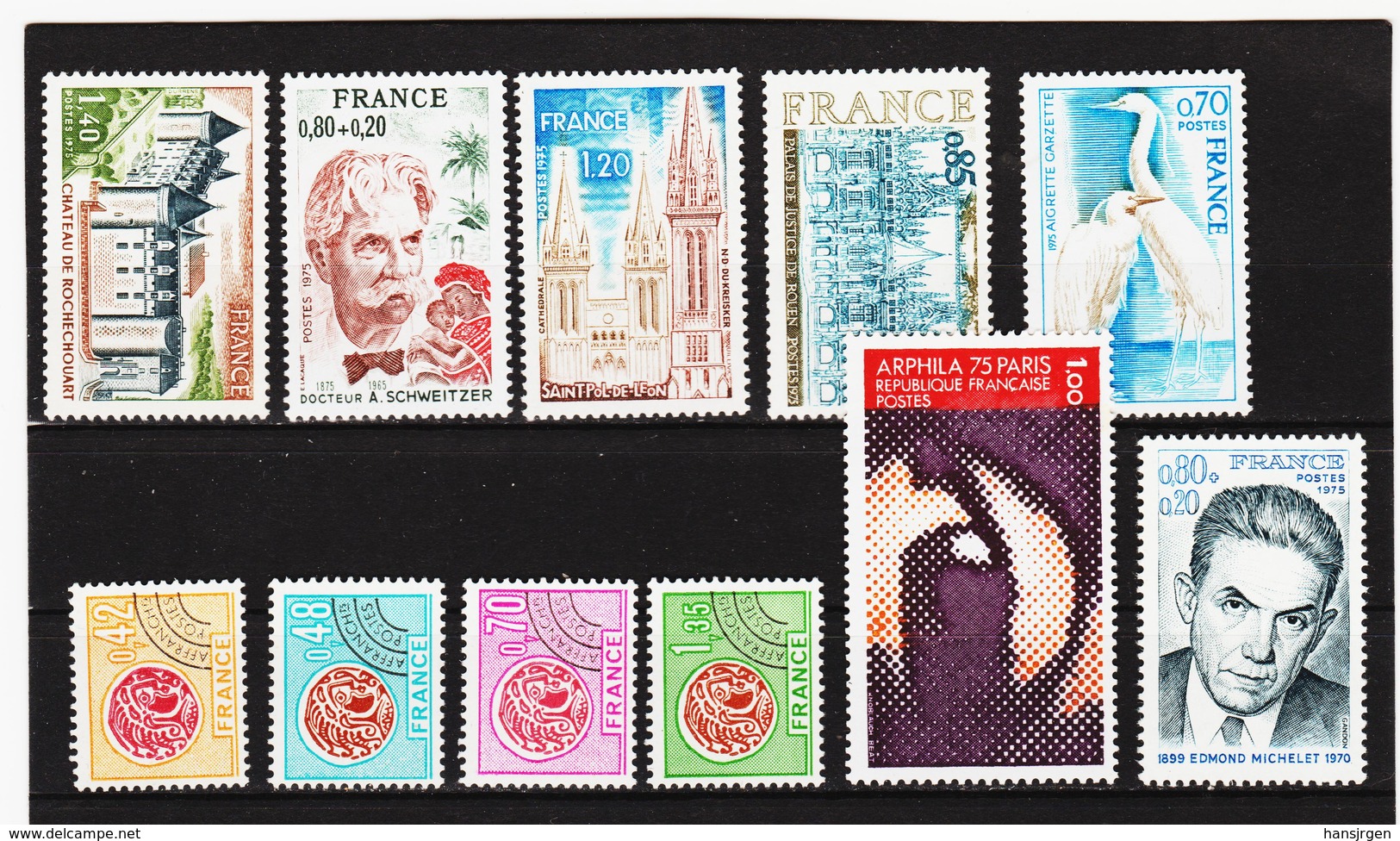 POST331 FRANKREICH - LOT 1975 Michl 1900/10 ** Postfrisch SIEHE ABBILDUNG - Unused Stamps