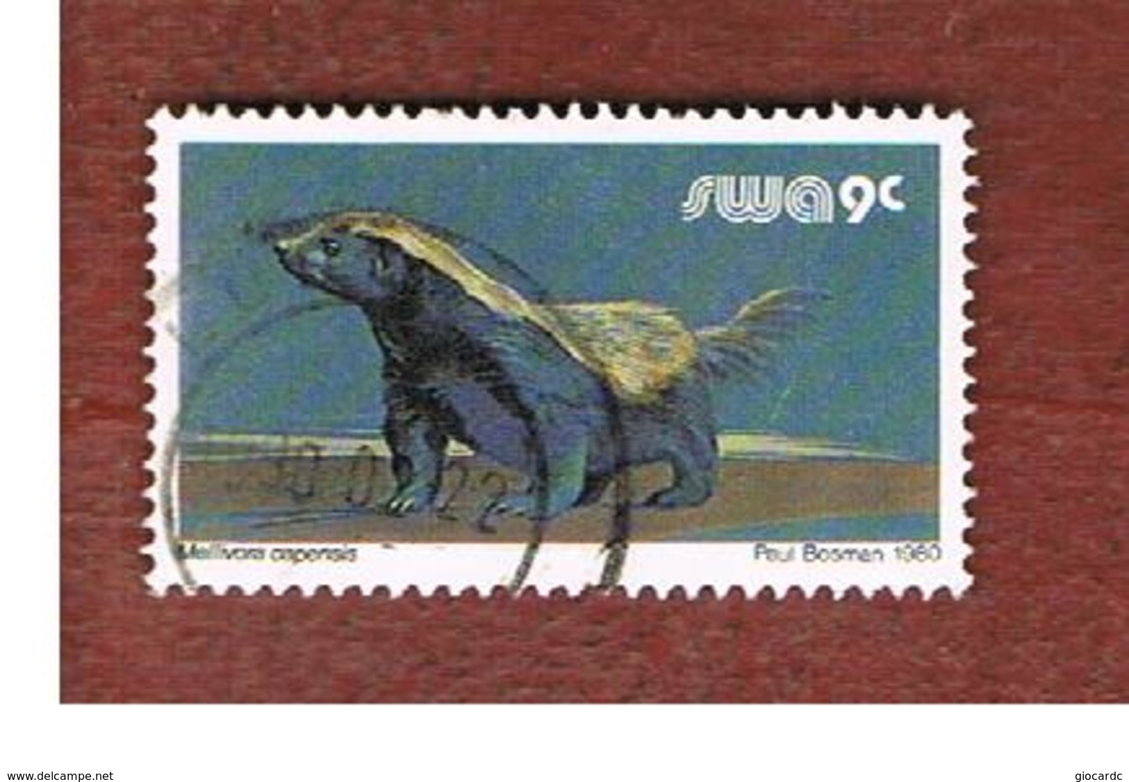 AFRICA SUD OVEST ( SWA -  SOUTH WEST AFRICA) -  SG 357 -  1980 ANIMALS: HONEY BADGER   - USED ° - Africa Del Sud-Ovest (1923-1990)