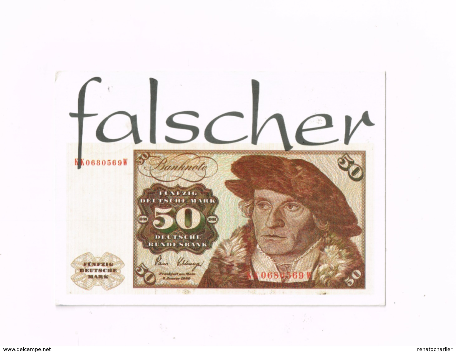 Falscher 50 Er.Expédié De Todtnau à Kontich (Belgique) - Münzen (Abb.)