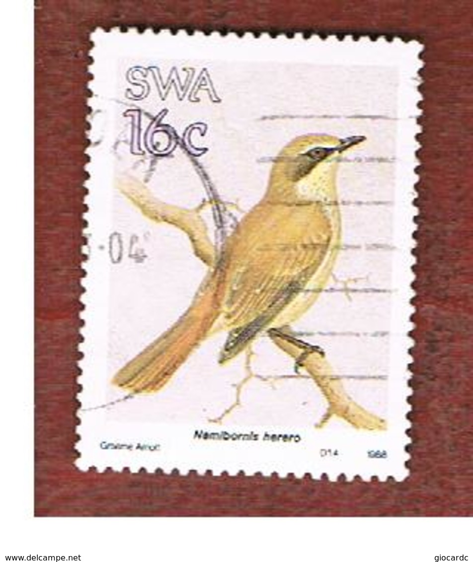 AFRICA SUD OVEST (SWA - SOUTH WEST AFRICA) -  SG 499 -  1988  BIRDS: HERERO CHAT   - USED ° - Africa Del Sud-Ovest (1923-1990)