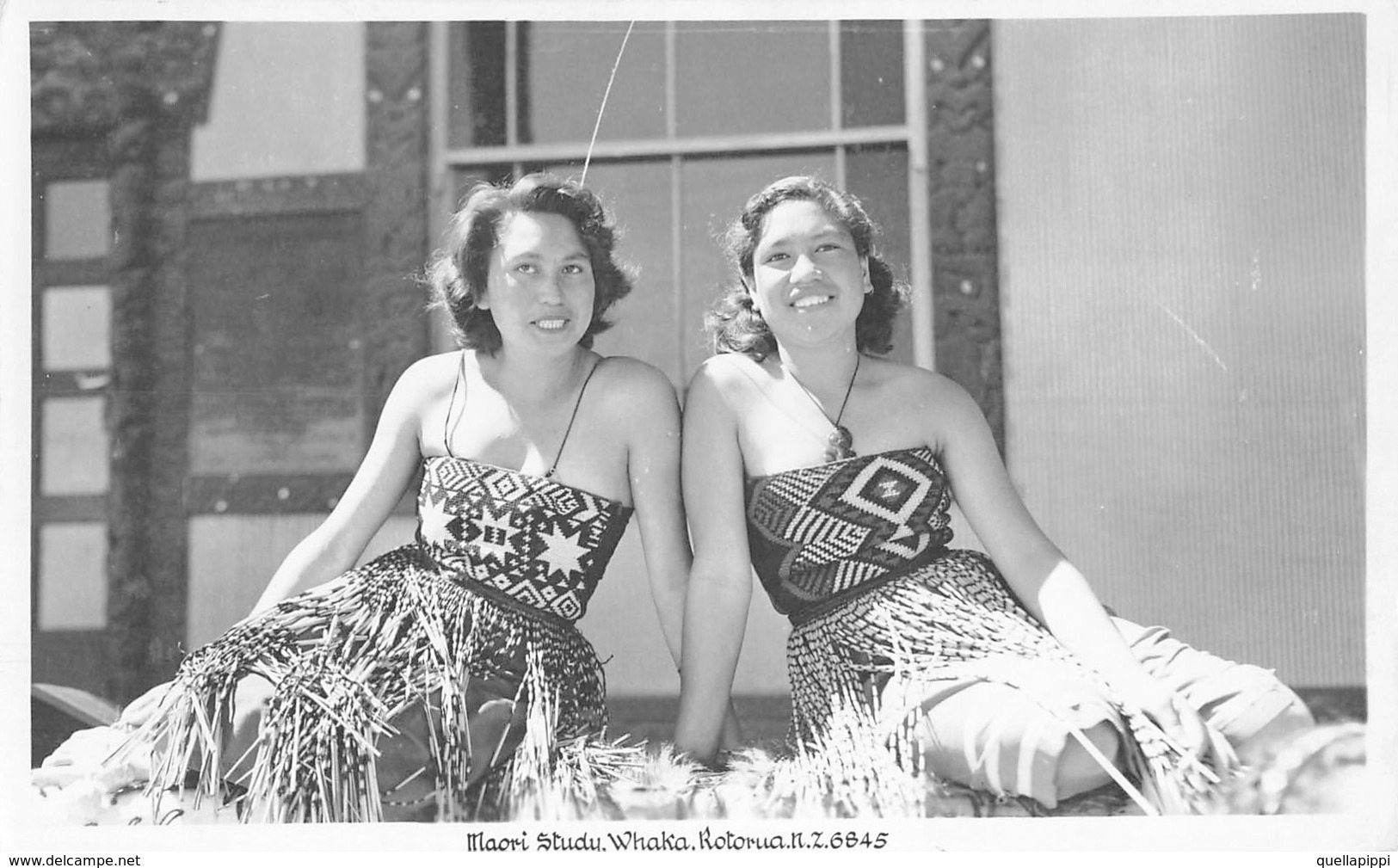 09497 "MAORI STUDY - WHAKA - ROTORUA N. Z. 6845" ANIMATA, COSTUMI.  CART NON SPED - Oceania