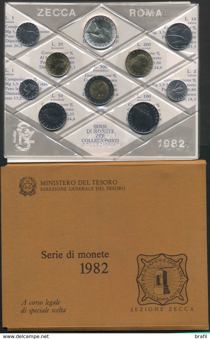 1982 Italia, FDC Serie Divisionale Zecca - Set Fior Di Conio