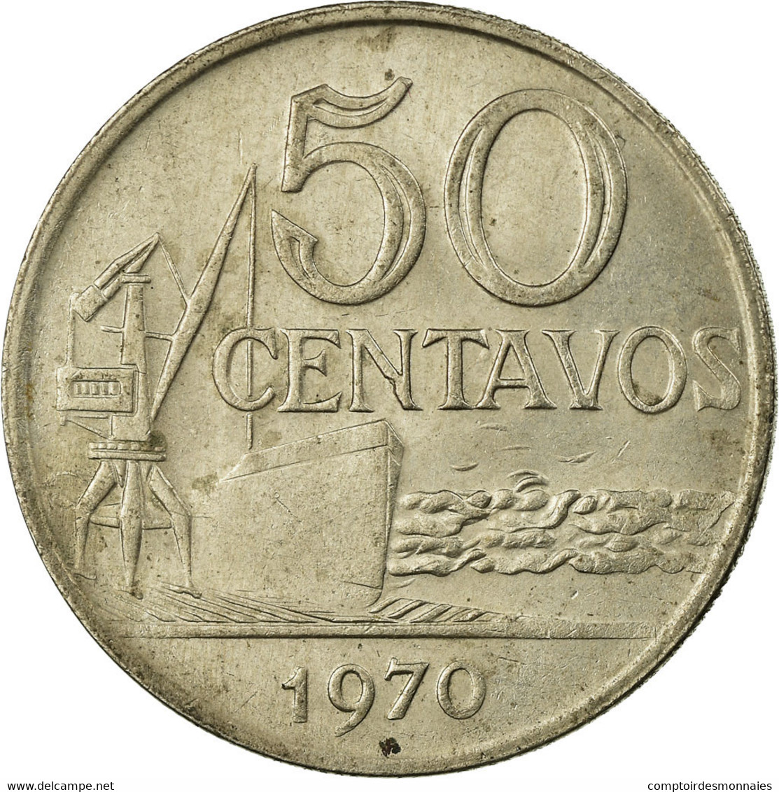 Monnaie, Brésil, 50 Centavos, 1970, TB+, Copper-nickel, KM:580a - Brésil