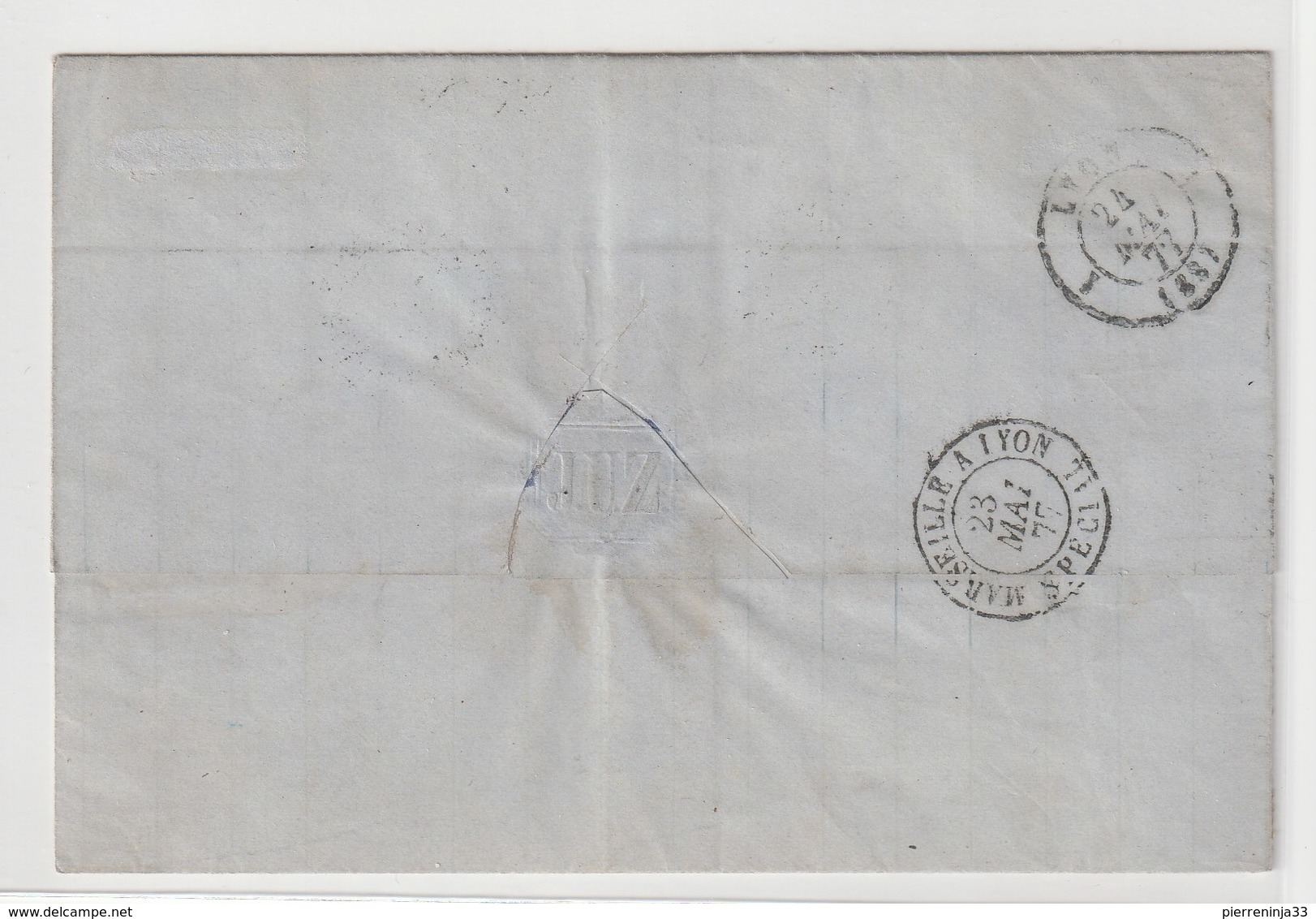 Lettre Avec Classiques De France:Cérès N°56, Avec Oblitération "Constantinople/Turquie", 1877 - Sonstige & Ohne Zuordnung