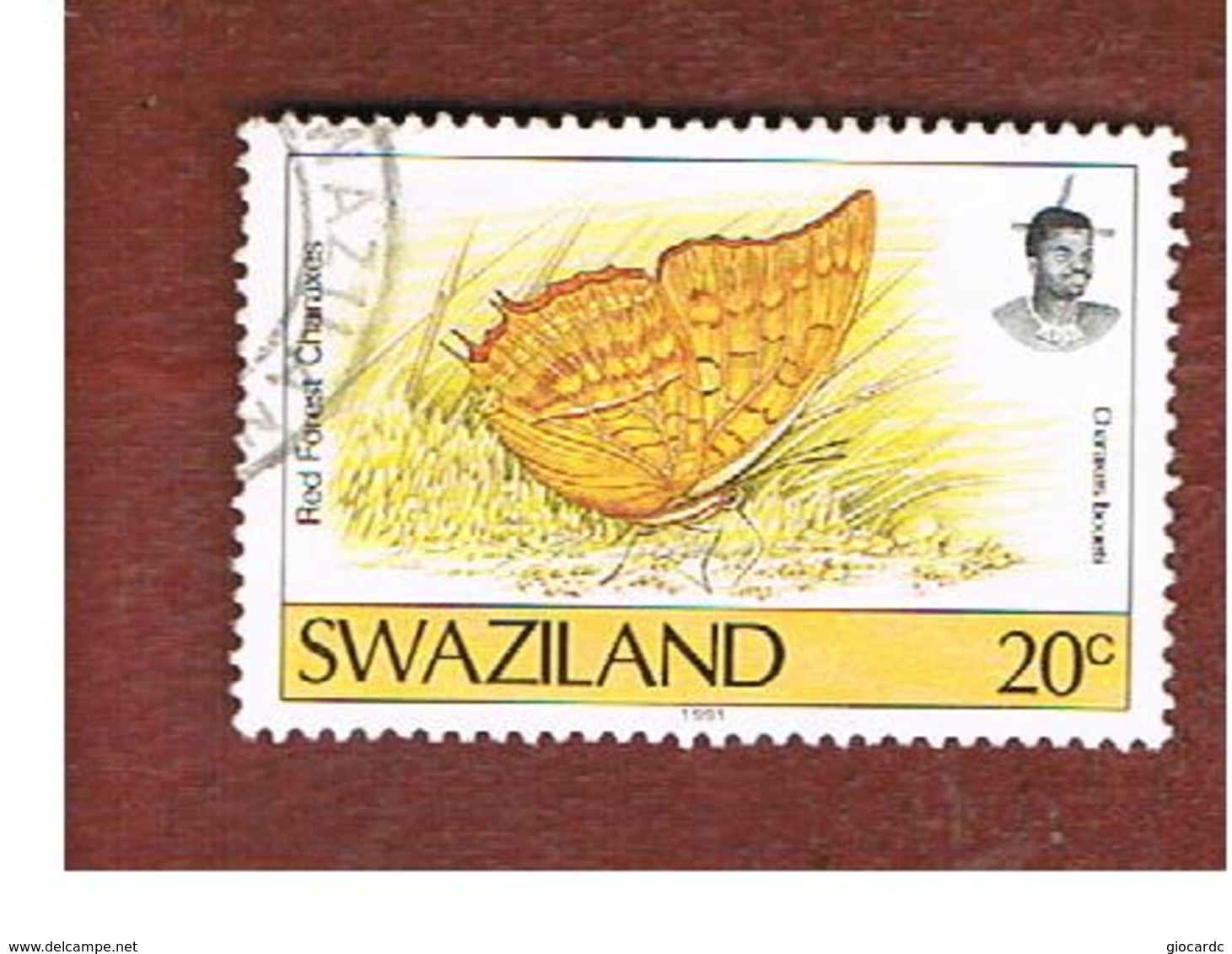 SWAZILAND     -  SG 609 -   1987 BUTTERFLIES: CHARAXES BUETI (DATED 1991)   -   USED ° - Swaziland (1968-...)