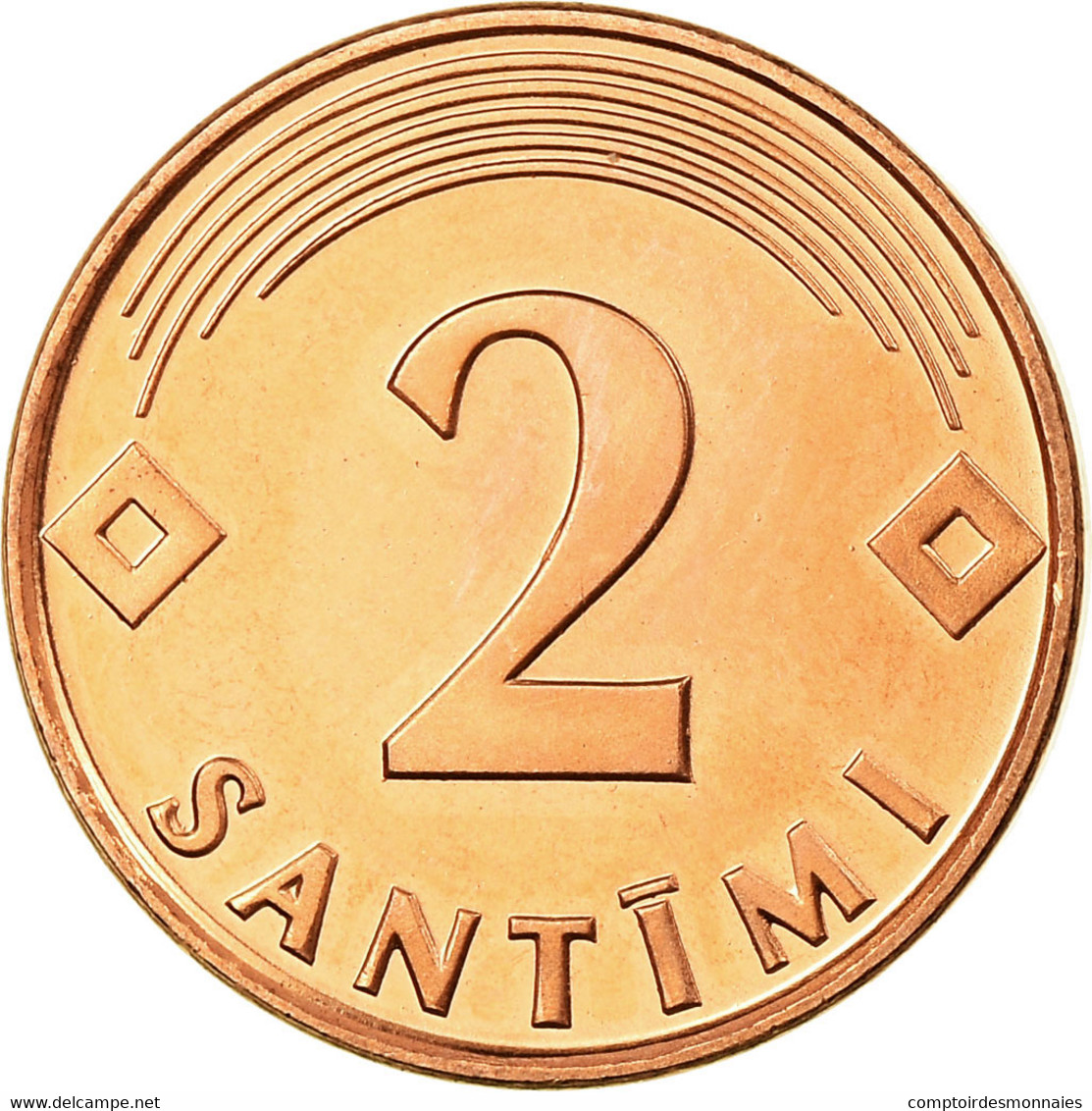 Monnaie, Latvia, 2 Santimi, 1992, SPL, Copper Clad Steel, KM:21 - Letland