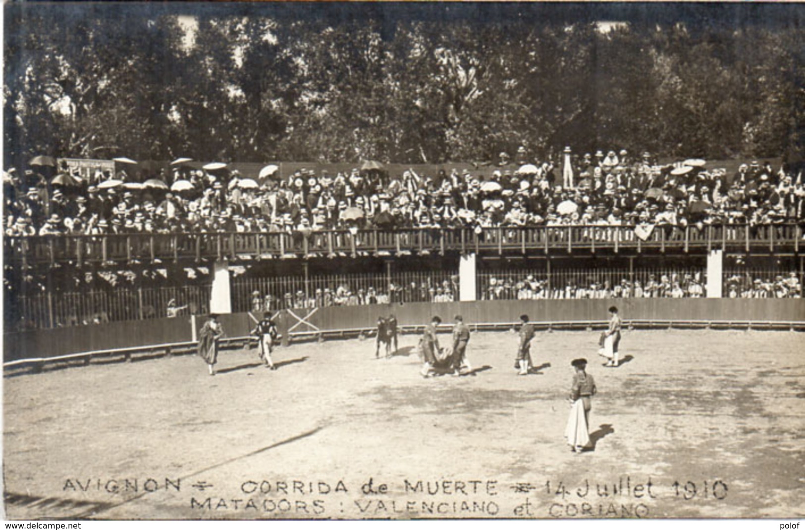 AVIGNON - Arènes De Bagatelle - Corrida De Muerte - 14 Juillet 1910 - Matadors ; Valenciano Et Coriano  (1070 ASO) - Avignon