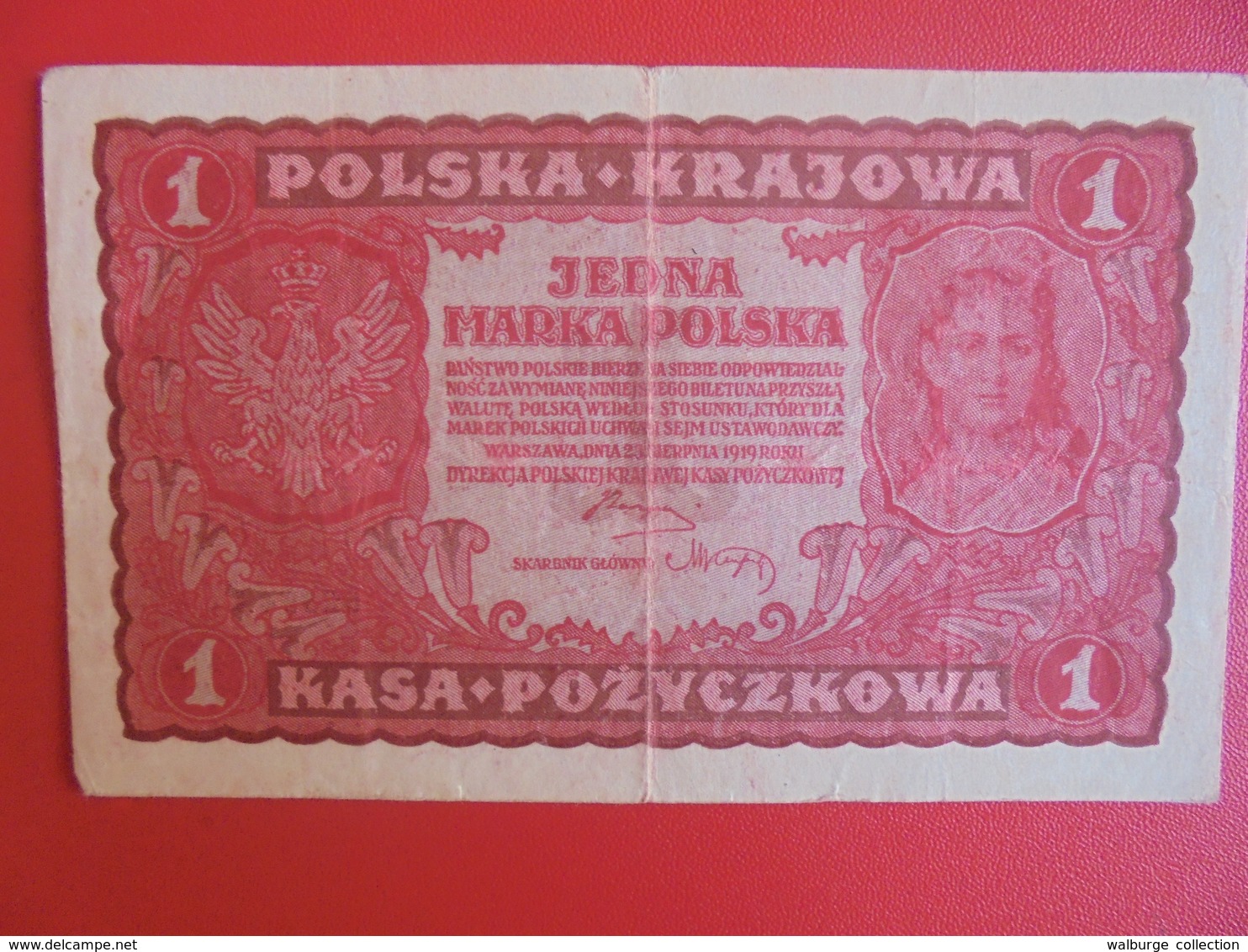 POLOGNE 1 MARKA 1919 CIRCULER (B.6) - Poland