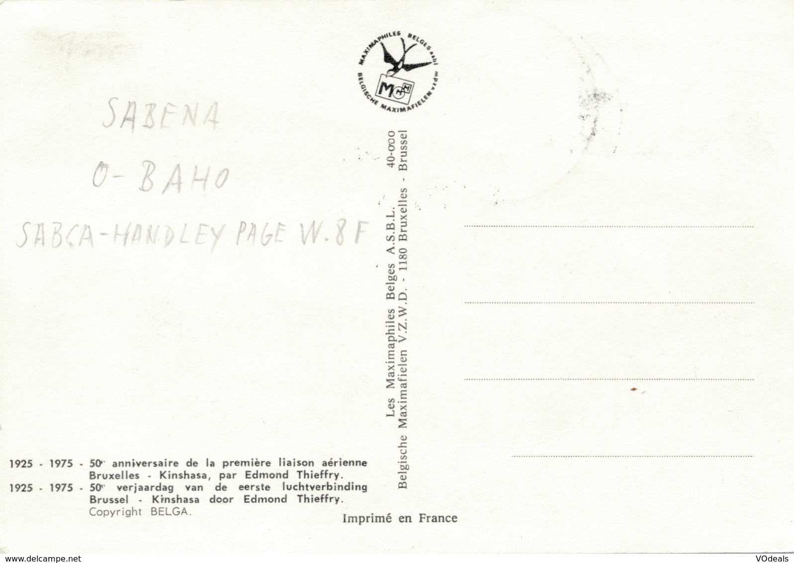 CP - CP - Avion - Vliegtuig - Sabena - Carte 50ème Anniversaire - 1946-....: Modern Tijdperk