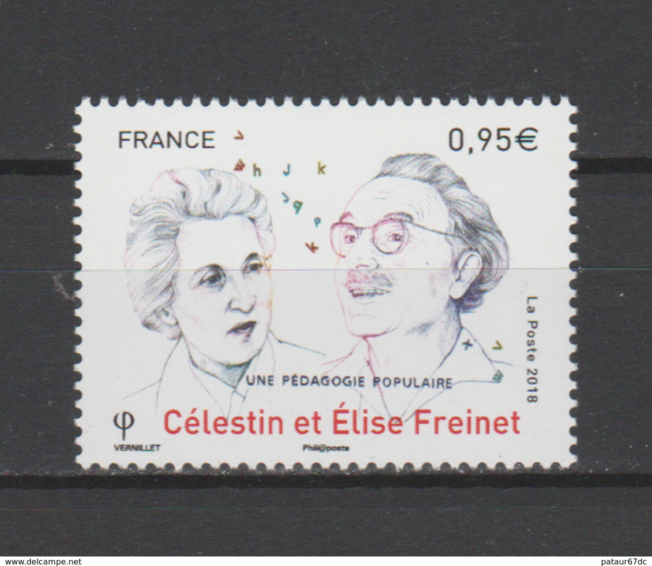 FRANCE / 2018 / Y&T N° 5269 ** : Célestin & Elise Freinet - Gomme D'origine Intacte - Neufs