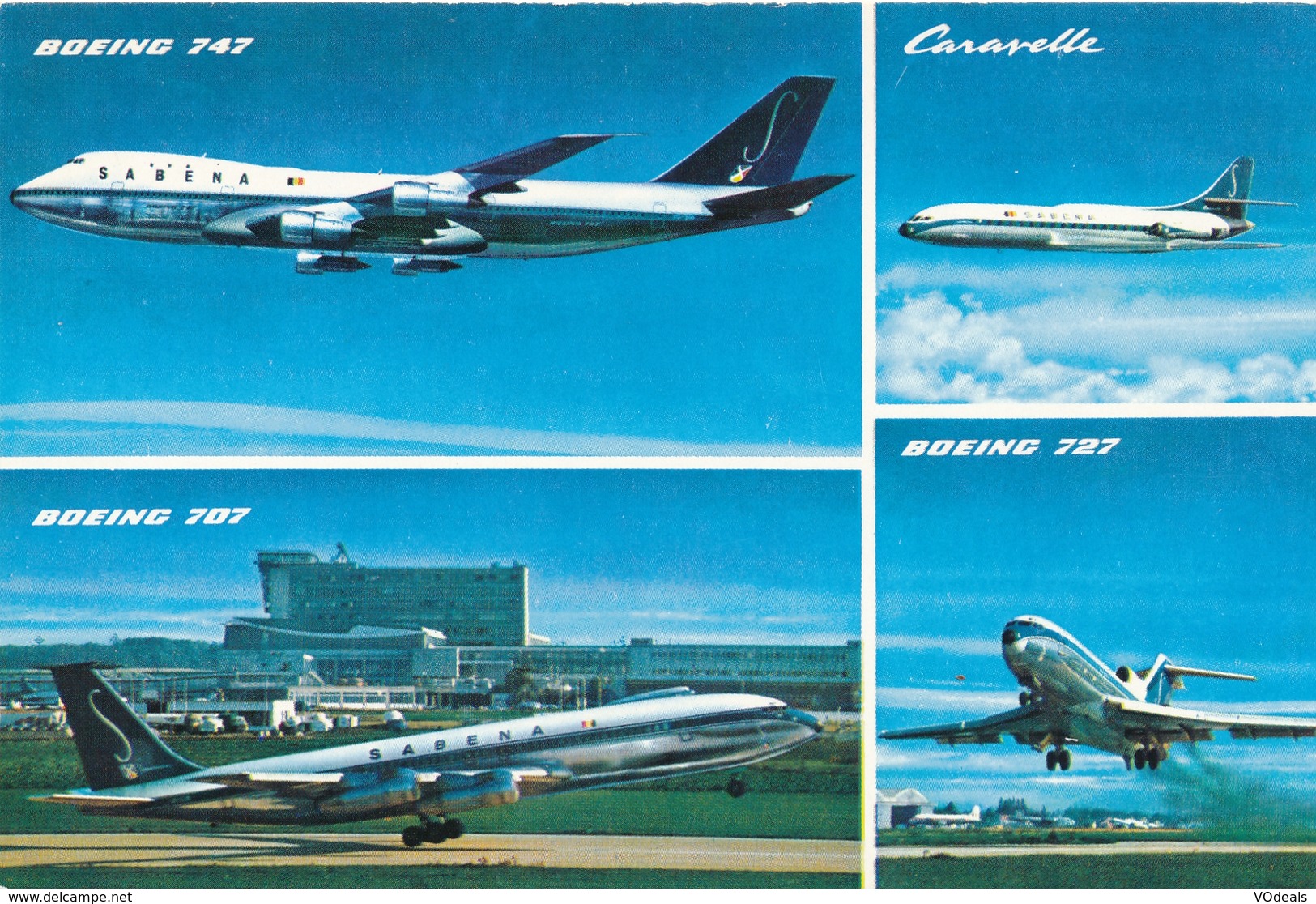 CP - Avion - Vliegtuig - Sabena - Boeing 707 - Boeing 747 - Caravelle - Boeing 727 - Autres & Non Classés