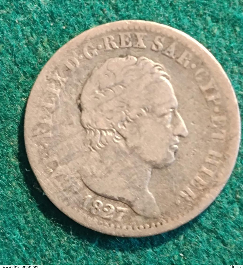 1 LIRA 1827 - Piemonte-Sardegna, Savoia Italiana