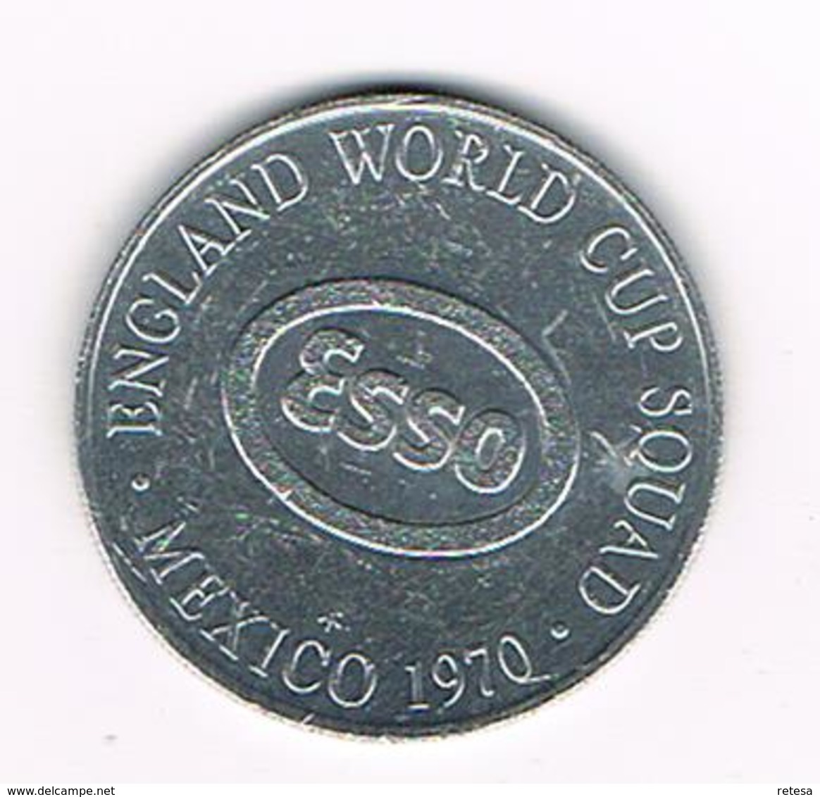 //  TOKEN  BRIAN LABONE   ENGLAND WORLD CUP  SQUAD  MEXICO  1970 ESSO - Pièces écrasées (Elongated Coins)
