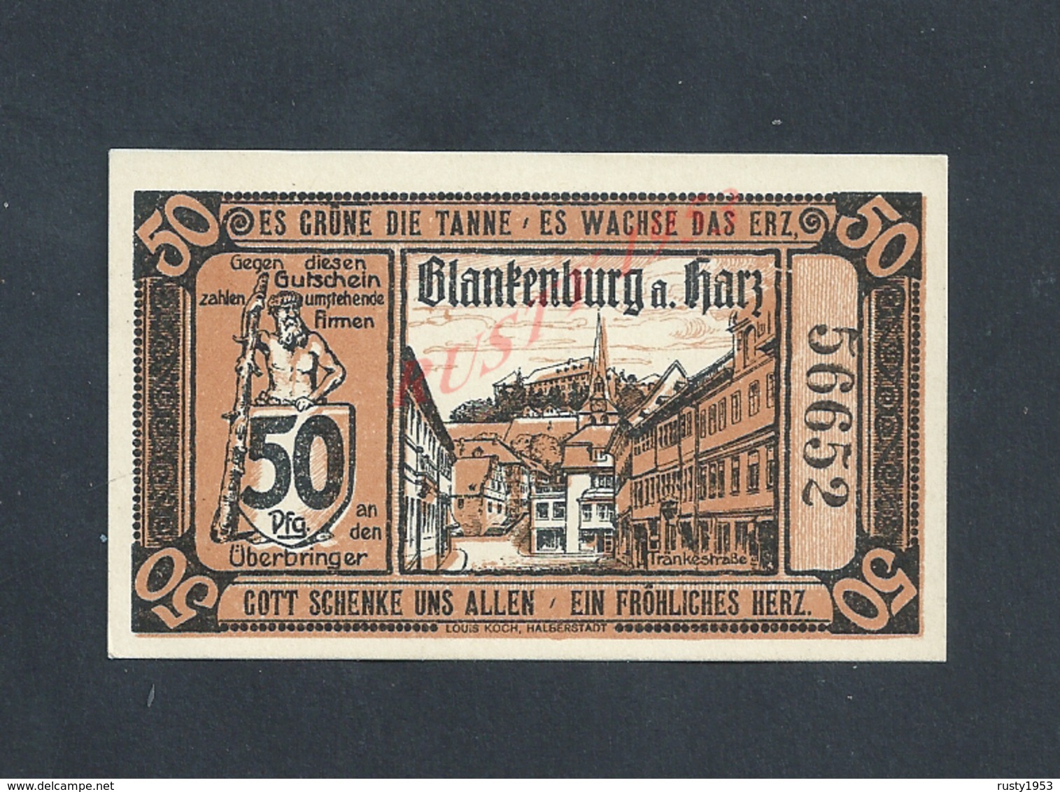 ALLEMAGNE BILLET DE BANQUE De 1921 : - Banco & Caja De Ahorros