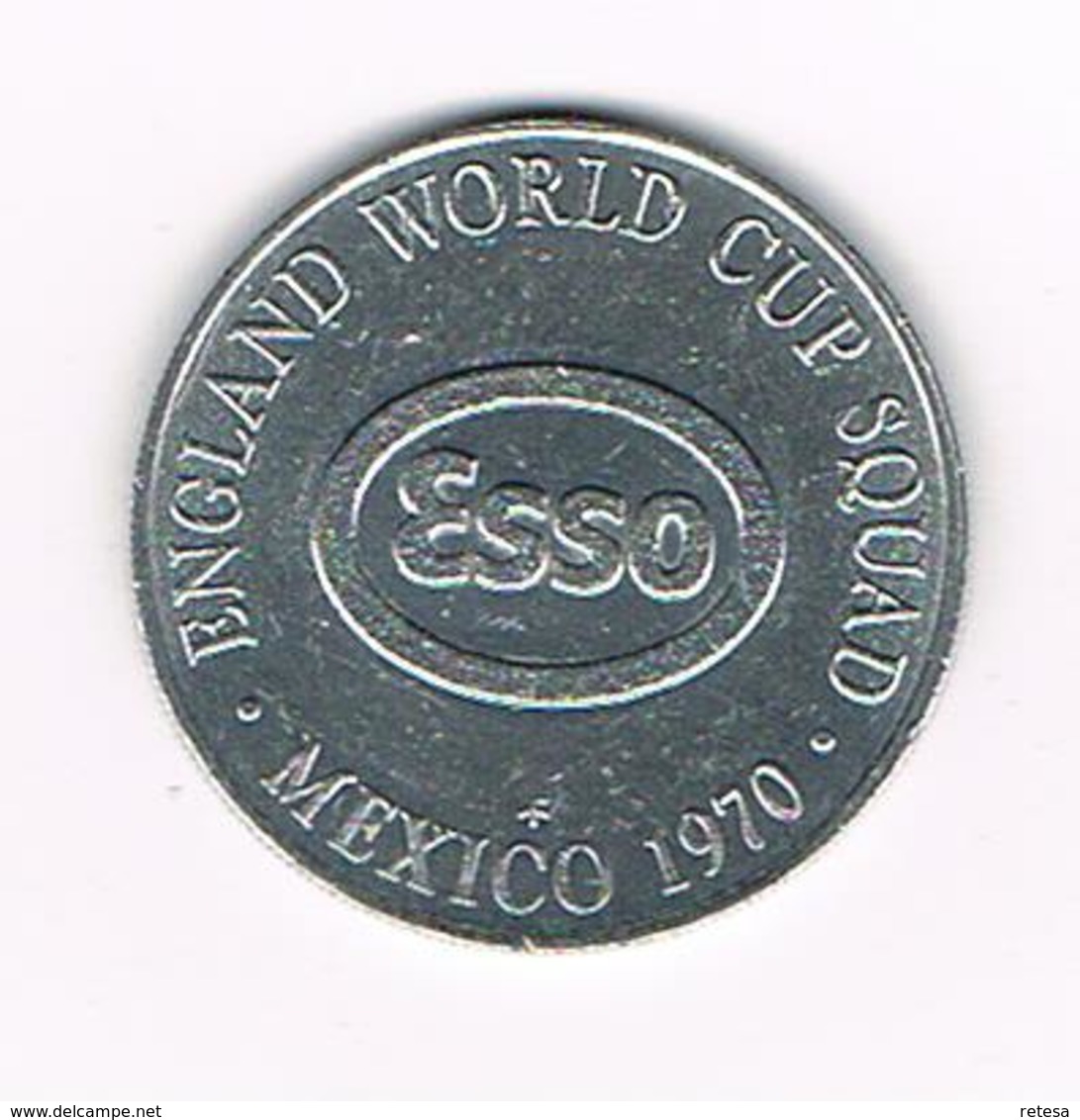 //  TOKEN  KEITH NEWTON   ENGLAND WORLD CUP  SQUAD  MEXICO  1970 ESSO - Souvenir-Medaille (elongated Coins)