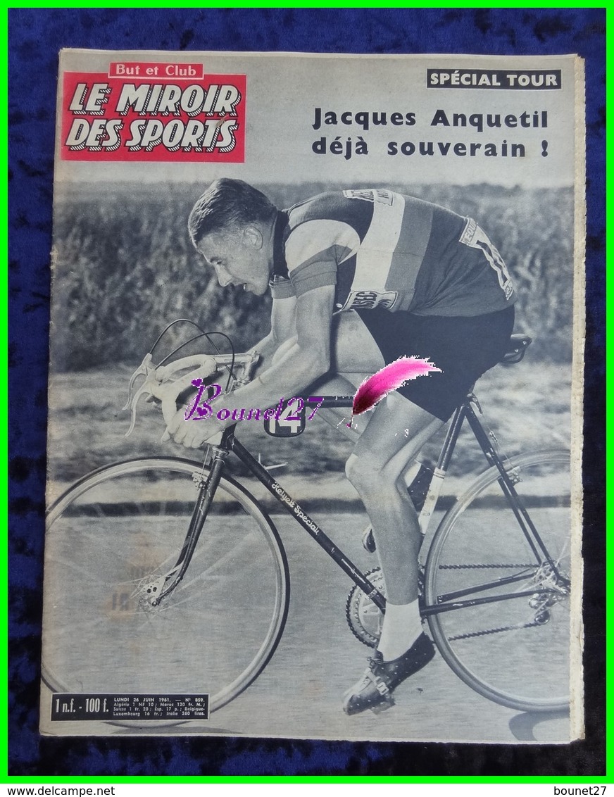 LE MIROIR DES SPORTS Cyclisme Tour De France N°859 1961 Jacques Anquetil Déjà Souverain ! - Sport