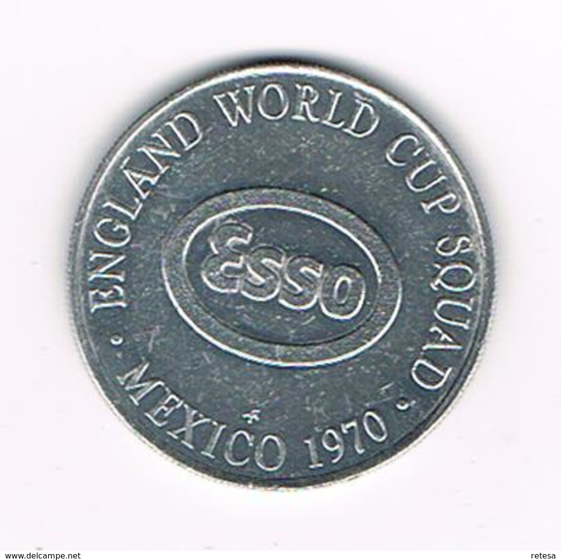 //  TOKEN  GEOFF HURST  ENGLAND WORLD CUP  SQUAD  MEXICO  1970 ESSO - Pièces écrasées (Elongated Coins)