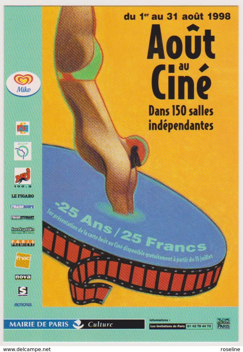 Lot 2 Cp MATTOTTI Lorenzo  Ed Cart'com  -  Août Au Cinema  Paris - Natation Plongeur  - CPM 10,5x15 TBE 1998 Neuves - Andere & Zonder Classificatie