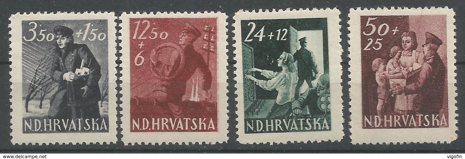 HR 1944-173-6 POST, CROATIA HRVATSKA, 1 X 4v, MNH - Kroatien