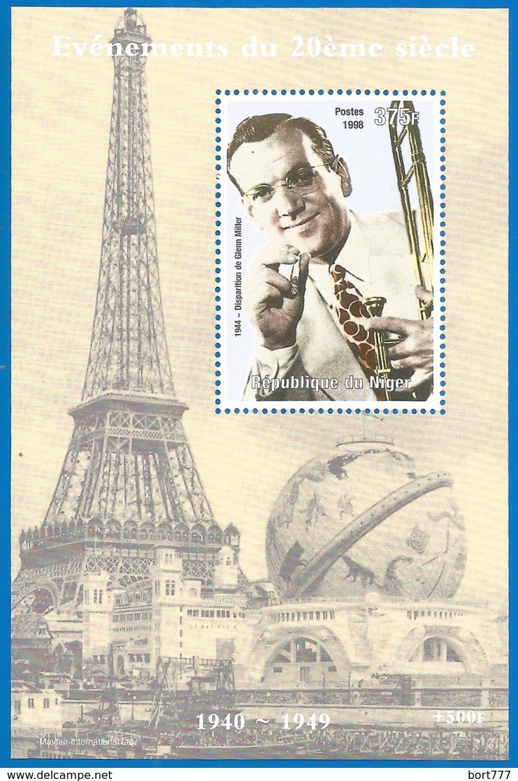 MILLENIUM 1998 Mint Block MNH(**)Glenn Miller - Fantasy Labels