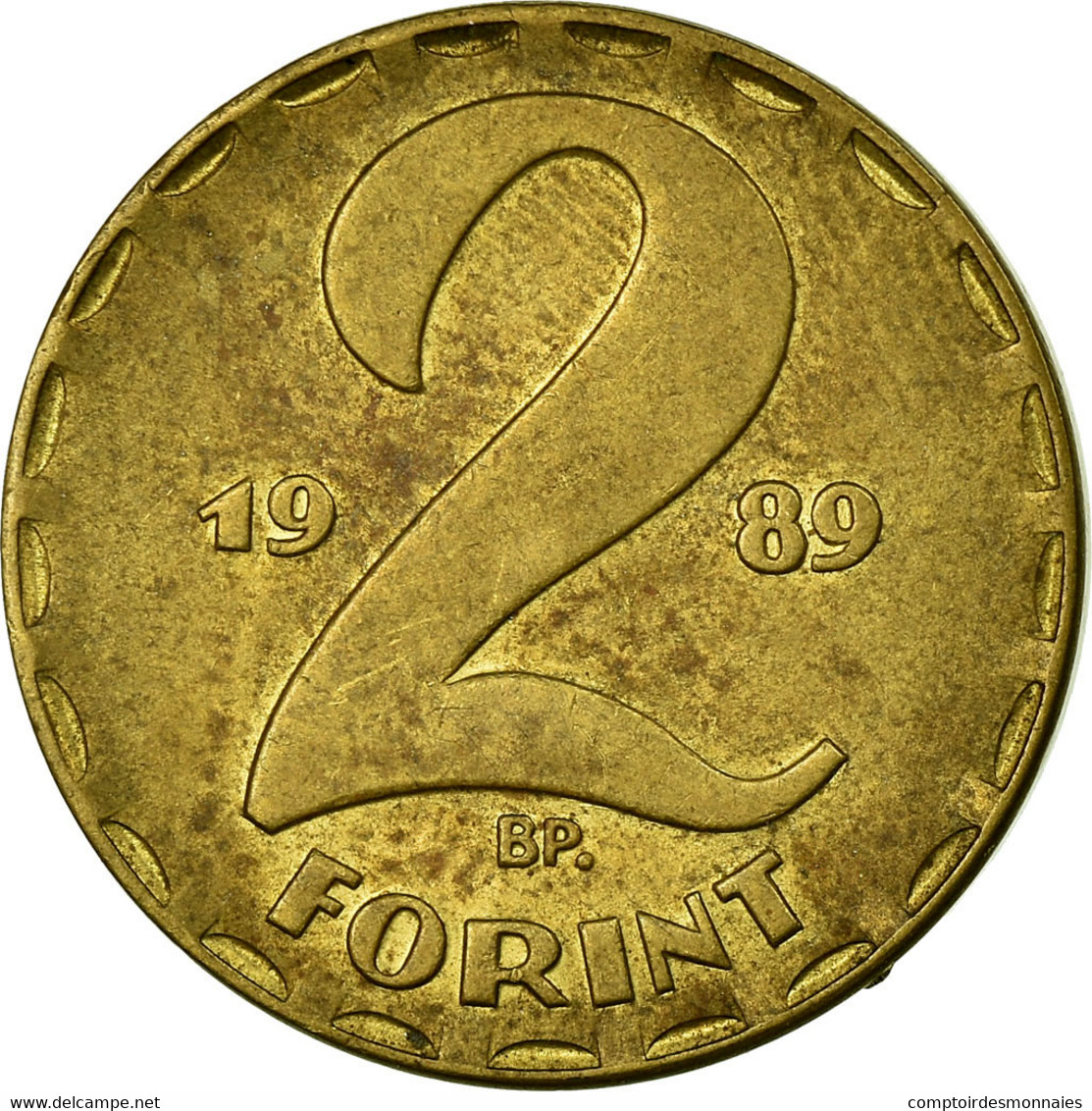 Monnaie, Hongrie, 2 Forint, 1989, TTB, Laiton, KM:591 - Hongrie