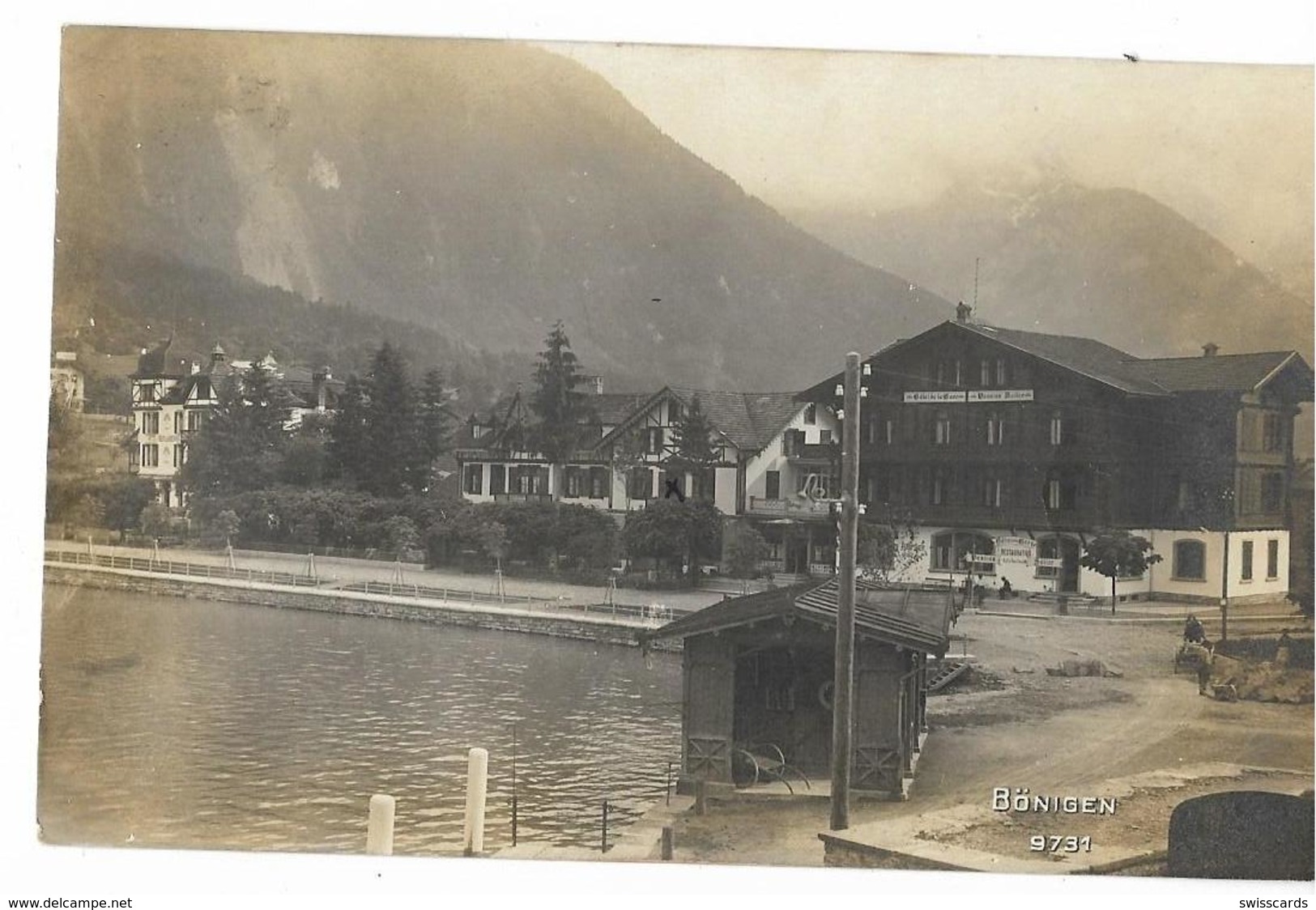 BÖNIGEN: Foto-AK Mit Pension Seiler 1921 - Bönigen