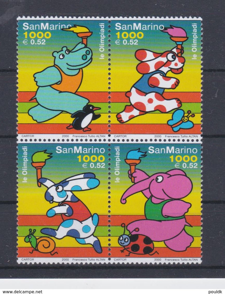 San Marino 2000 Sydney Olympic Games 4 Stamps Printed Together MNH/** (H58) - Verano 2000: Sydney