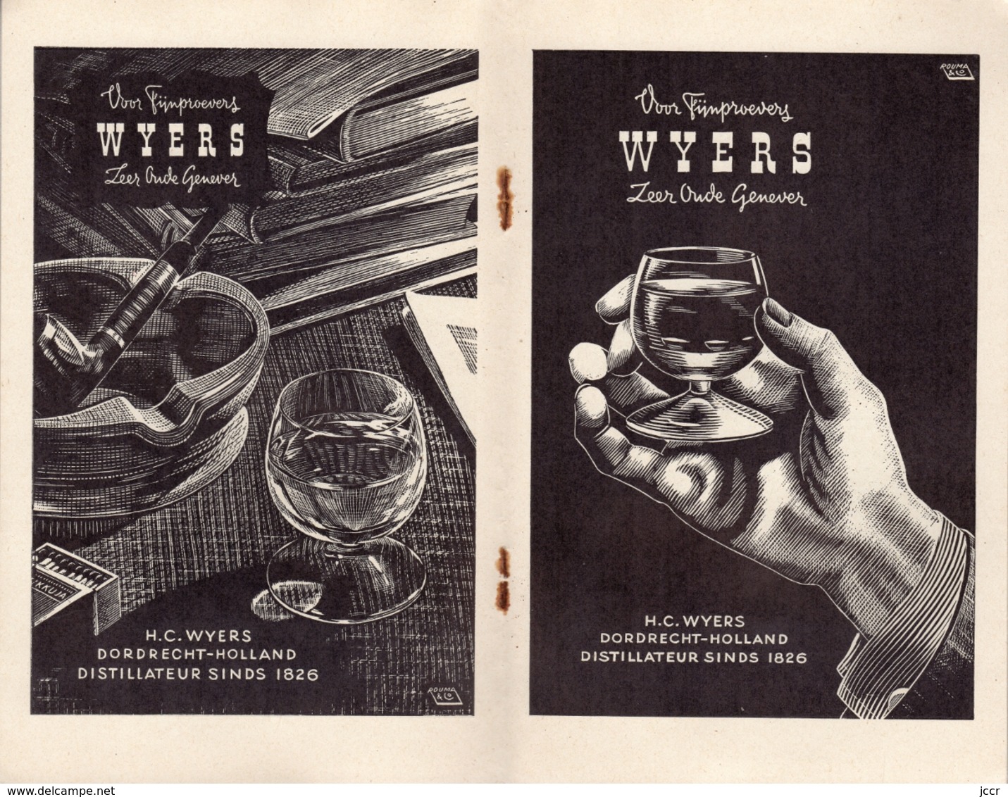 H. C. Wyers C.V. Dordrecht - Holland Distillateur Sinds 1826 Dordrecht - Brochure Publicitaire - Cooking & Wines