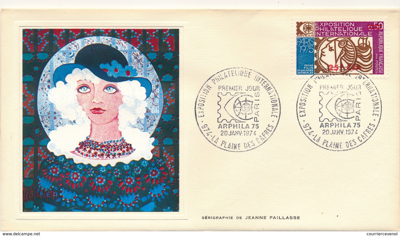 FRANCE-REUNION - Enveloppe Thiaude FDC - Exposition Philatélique Internationale ARPHILA - 20/1/1974 - Storia Postale