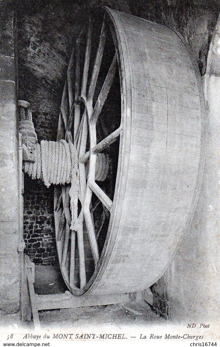 MONT St MICHEL  La Roue Monte-charges - Le Mont Saint Michel