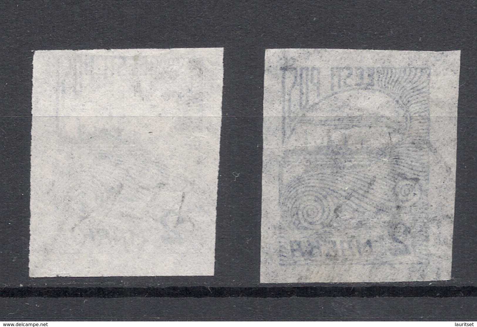 Estland Estonia 1921 Michel 17 C: 1 (thicker Paper) Variety Abart + Normal Stamp O - Estonia