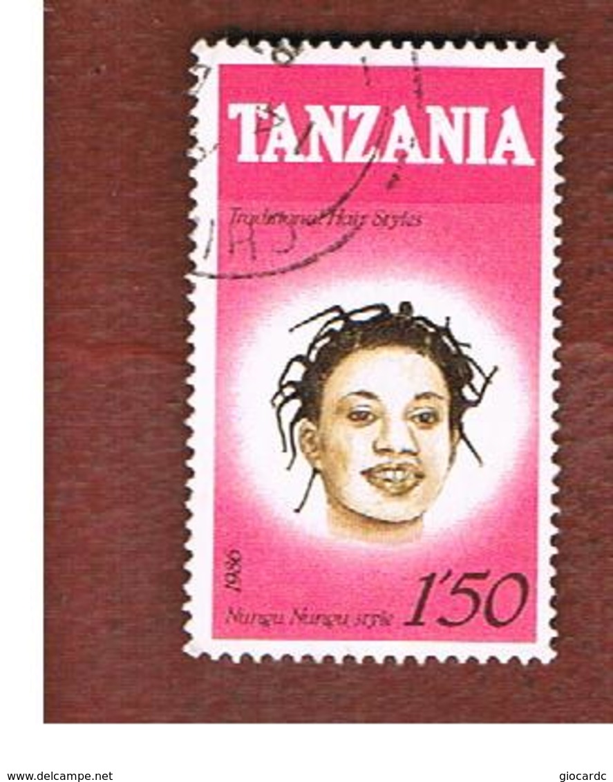 TANZANIA  -  SG 512  -    1987  TRADITIONAL HAIR STYLES: NUNGU NUNGU   - USED ° - Tanzania (1964-...)