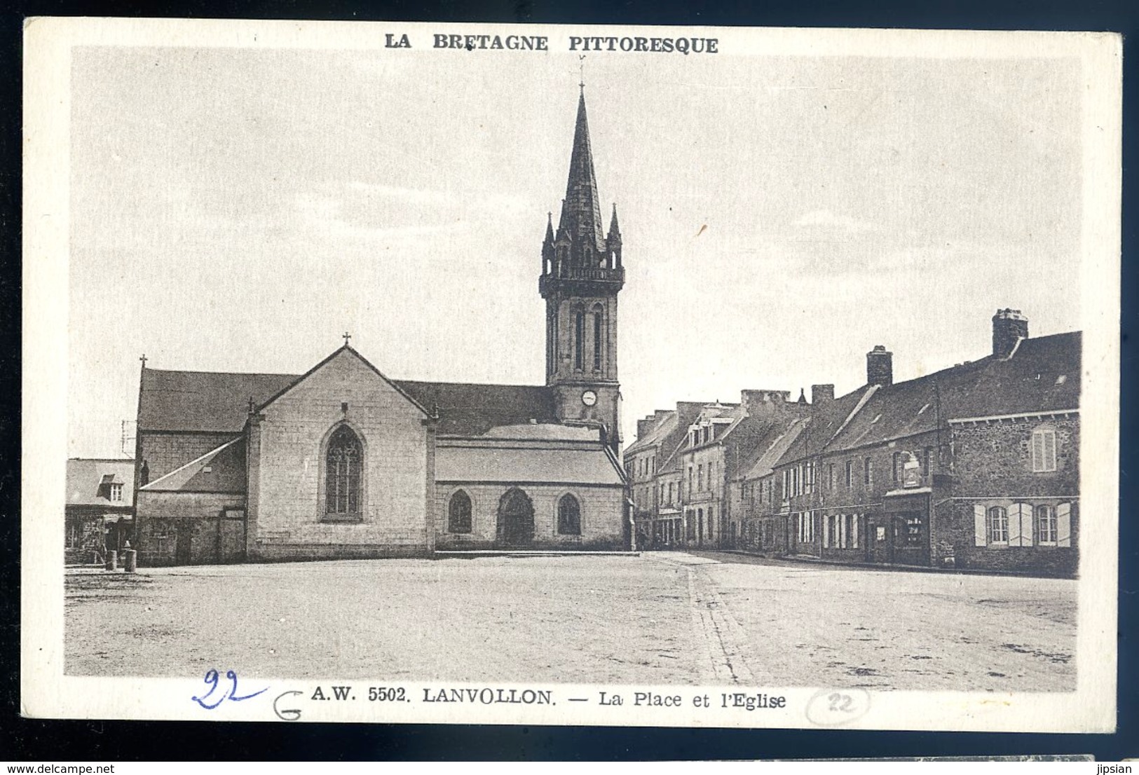 Cpa Du 22 Lanvollon Place De L' église LZ10 - Lanvollon