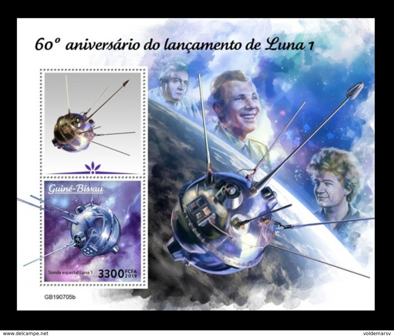 Guinea-Bissau 2019 Mih. 10833 (Bl.1861) Space. Launching Of Luna 1. Korolev. Gagarin. Tereshkova MNH ** - Guinea-Bissau