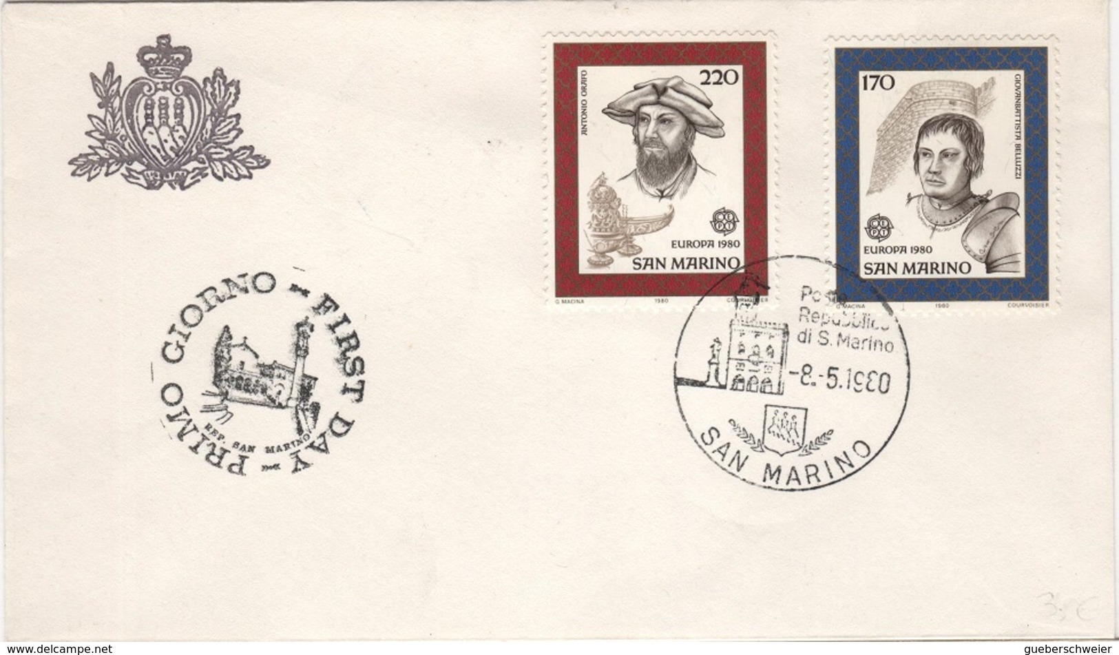 SCUL-L5 - SAINT-MARIN FDC EUROPA 1980 - FDC