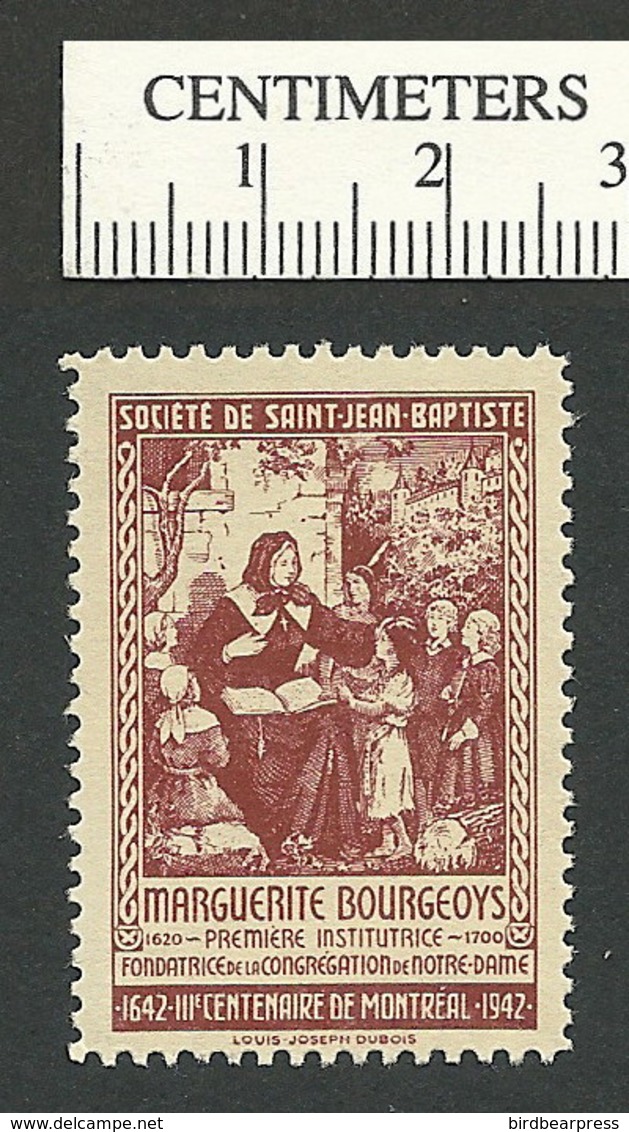 B45-70 CANADA Societe St-Jean-Baptiste SSJB 16b MNH Bourgeoys Red-brown - Local, Strike, Seals & Cinderellas