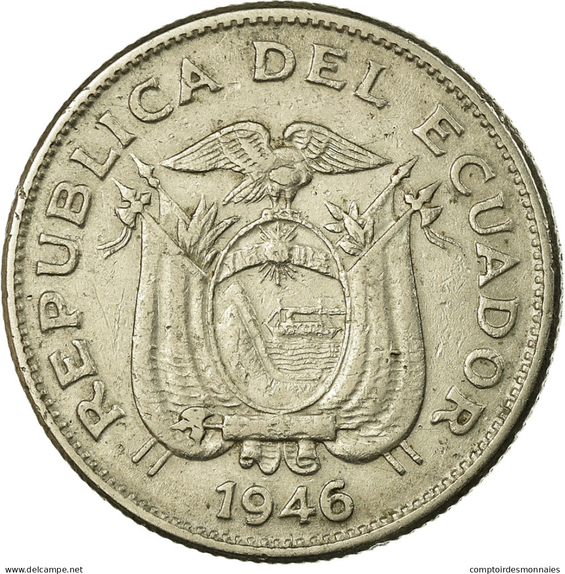 Monnaie, Équateur, Sucre, Un, 1946, TB+, Nickel, KM:78.2 - Equateur