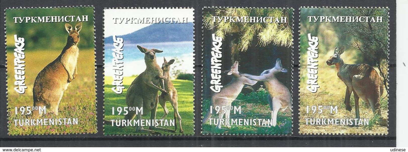 TURKMENISTAN 1997 - KANGAROOS - CPL. SET -  MNH MINT NEUF NUEVO - Turkménistan