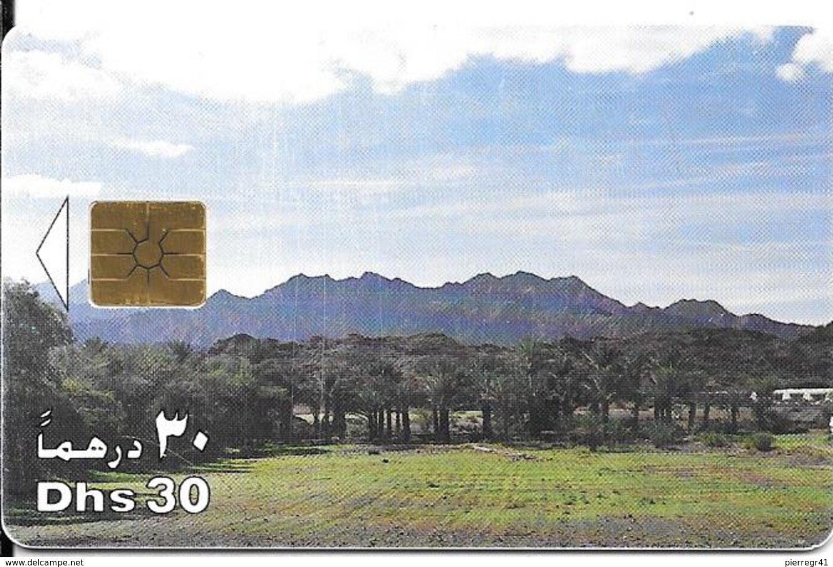 CARTE-PUCE-EMIRATS-GEM-30DHS--PAYSAGE---TBE-RARE - United Arab Emirates