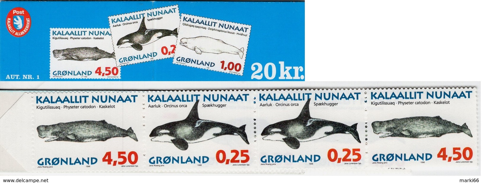 Greenland - 1996 -  Whales Of Greenland - Mint Stamp Booklet - Booklets