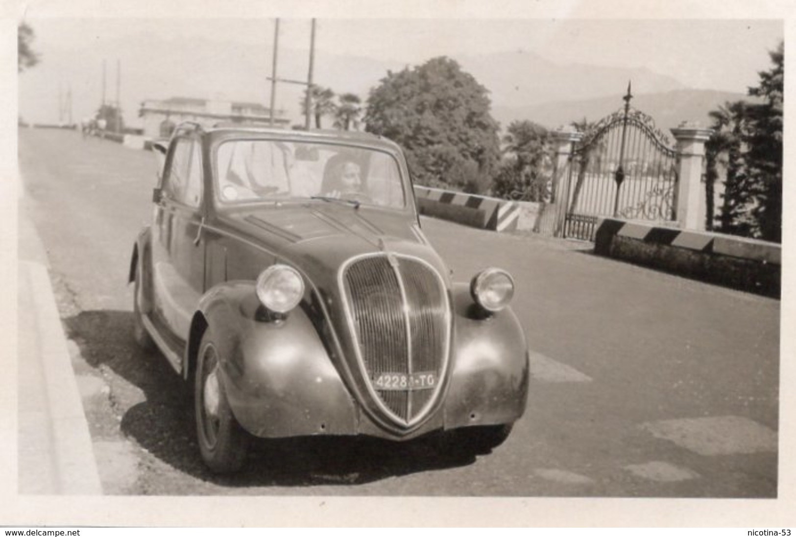 FO--157-- FOTO ORIGINALE - AUTOMOBILE " FIAT TOPOLINO "-PORTOFINO - Sta. MARGHERITA - Automobili