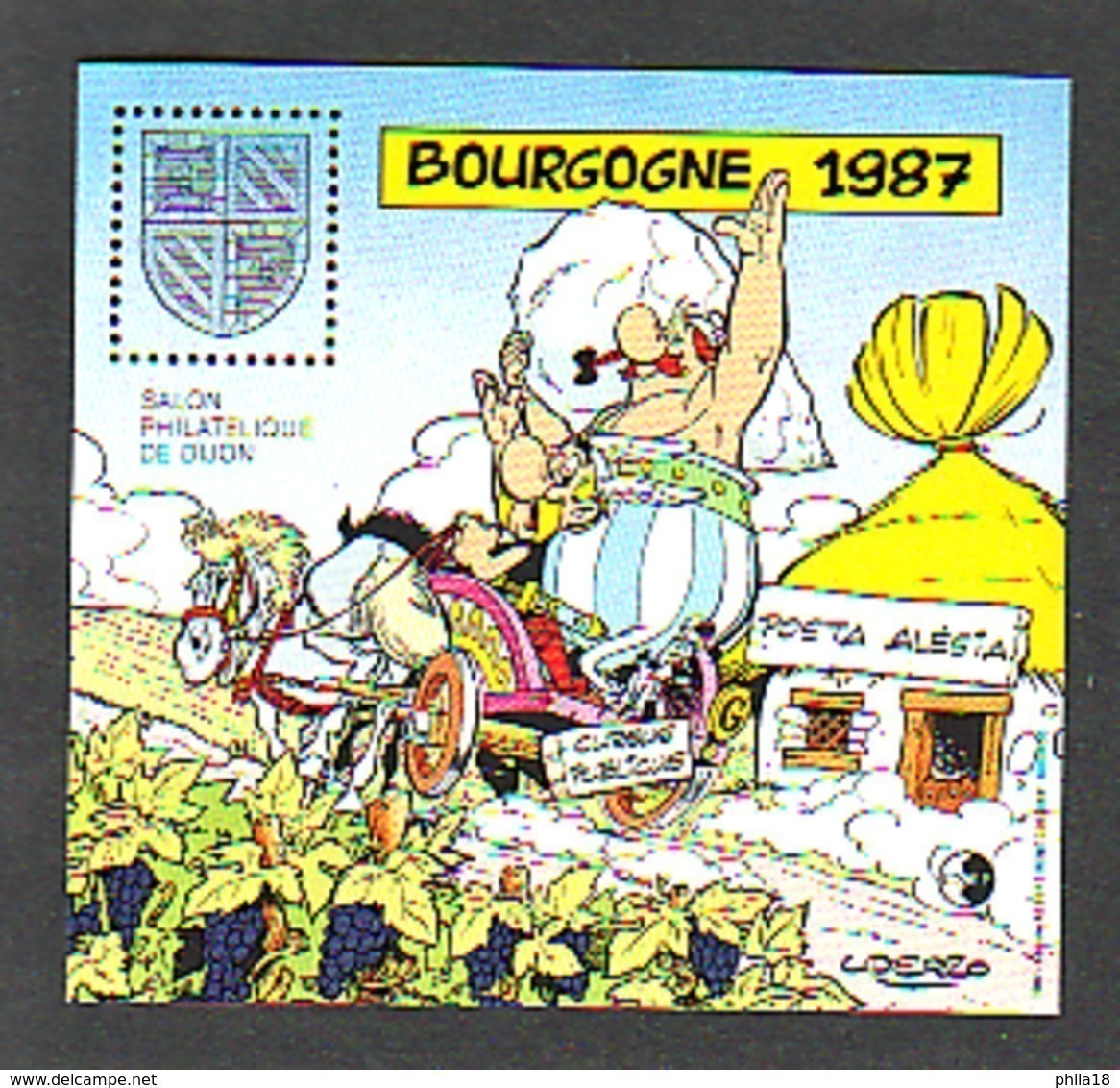 FRANCE BLOC CNEP N° 8 ** BOURGOGNE 1987 - ASTERIX -OBELIX  BD - BANDE DESSINEE ALESIA CNEP08 - CNEP