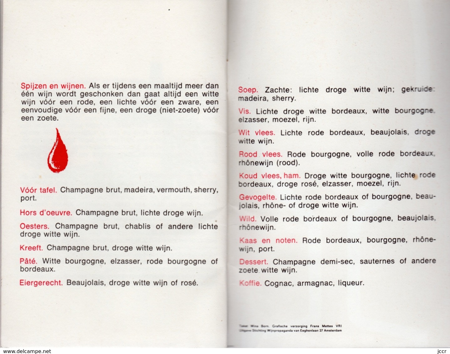 Wijn wenken (Soupçon de vin) - Tekst Wina Born Grafische verzorging Frans Mettes - vers 1965