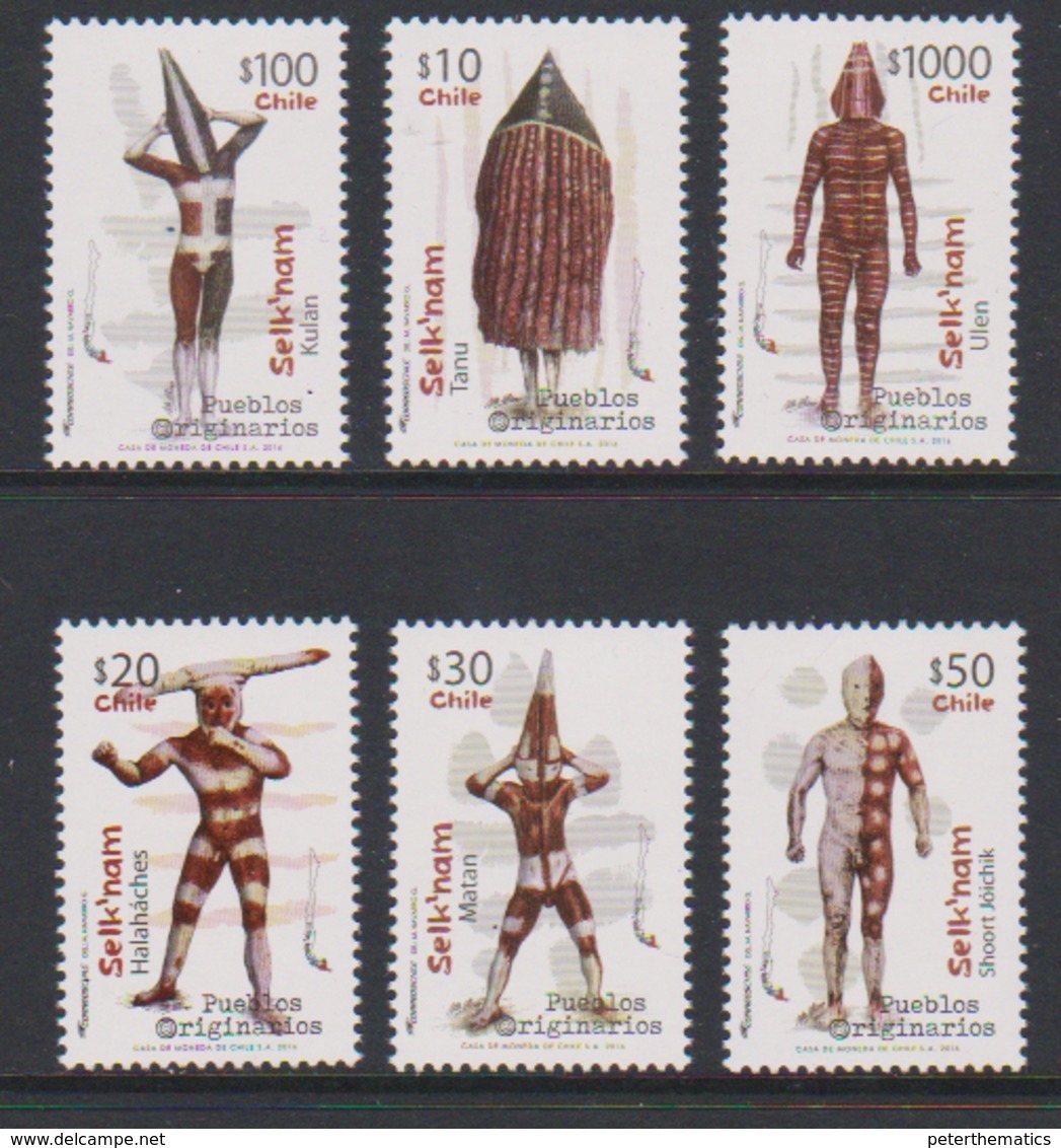 CHILE, 2017, MNH, INDIGENOUS PEOPLE, 6v - Other & Unclassified