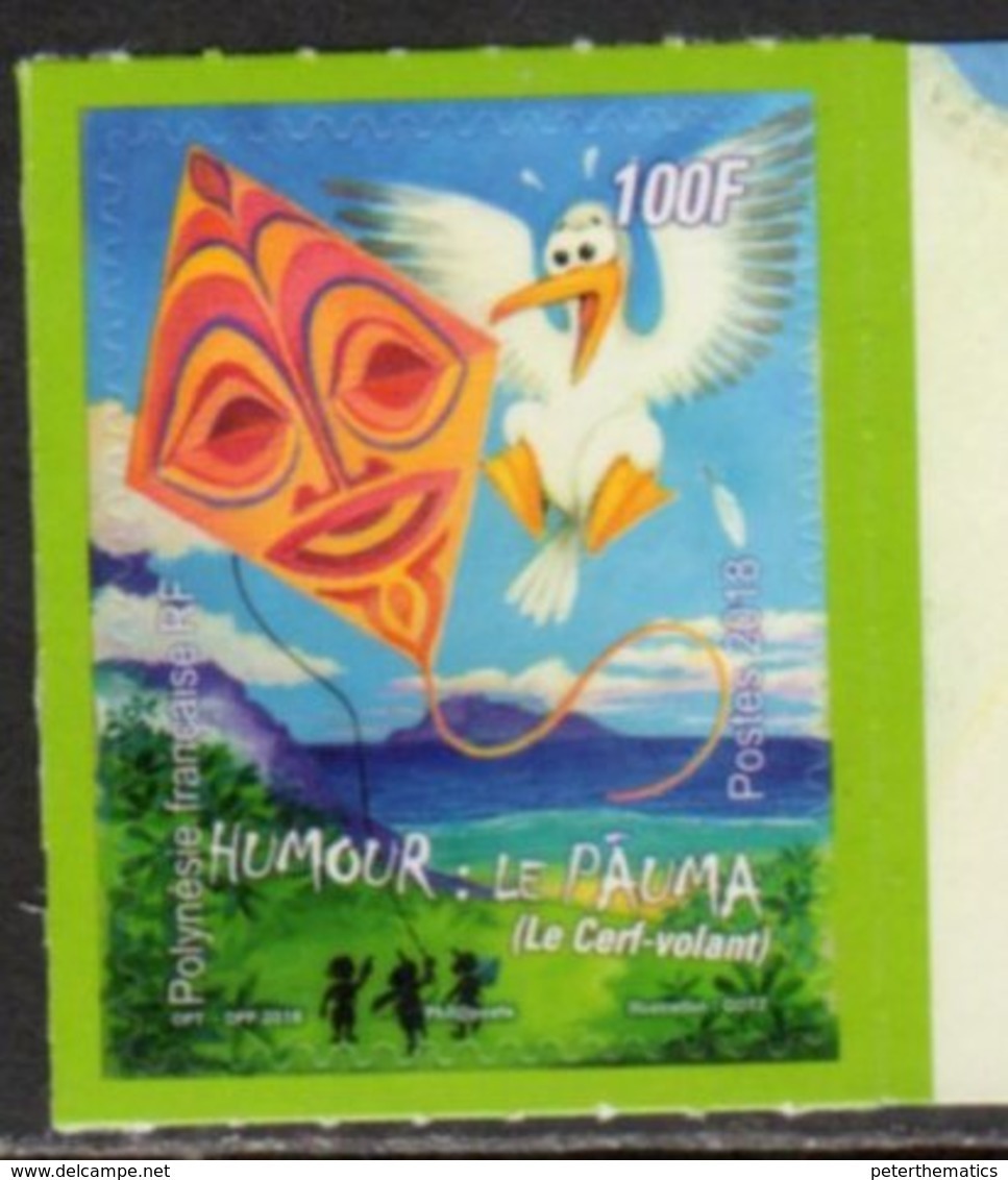 FRENCH POLYNESIA , 2018, MNH,  KITES, BIRDS, MOUNTAINS,  1v - Other & Unclassified