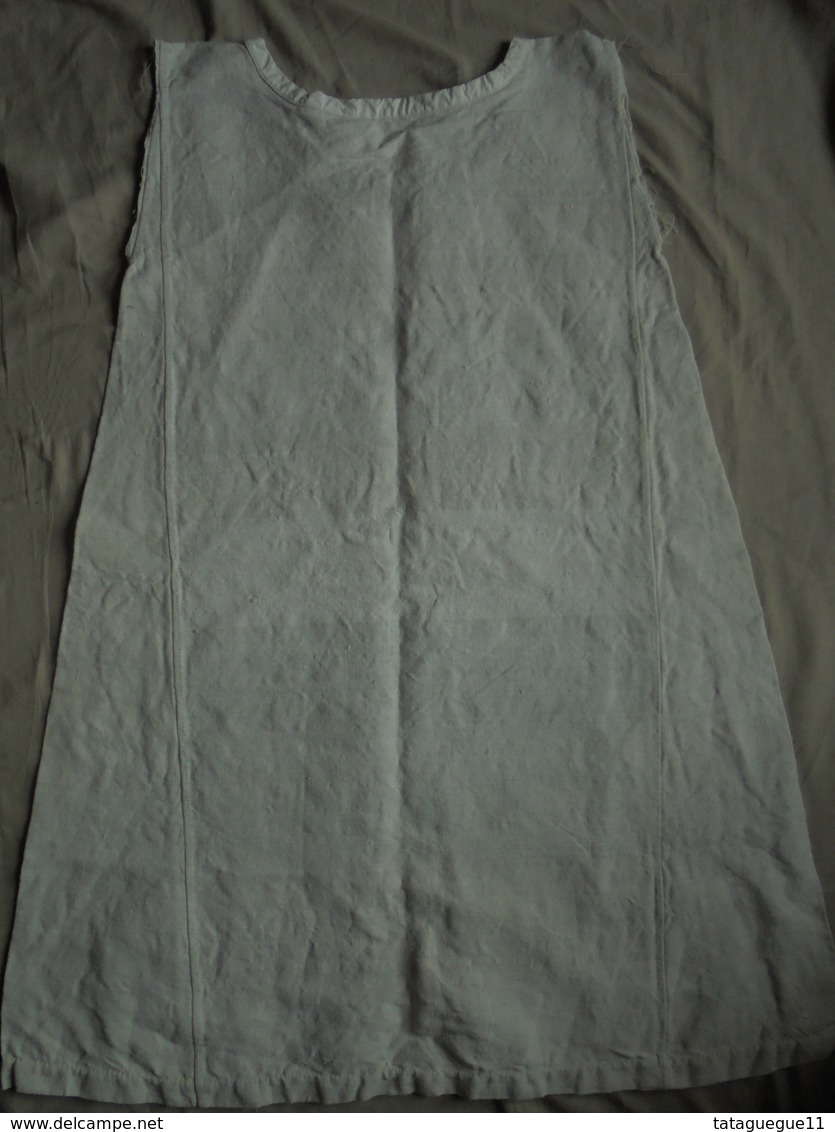 Ancien - Grande chemise en lin Monogramme MT (manches coupées)