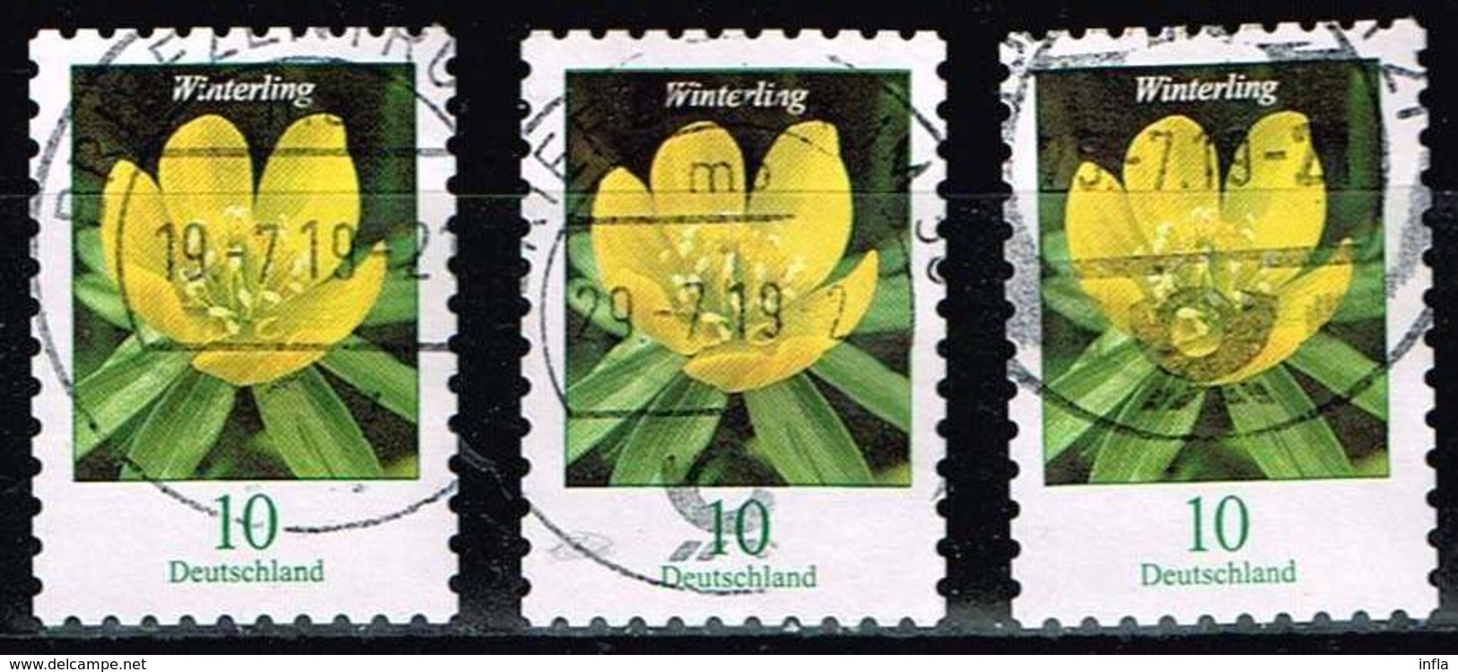 Bund 2018,Michel# 3430 O Blumen: Winterling Selbstklebend - Used Stamps